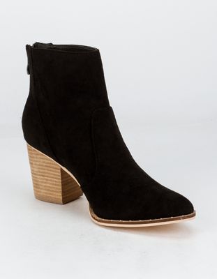 BEAST FASHION Faux Suede Ankle Booties