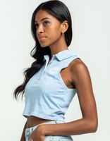 RSQ Embroidered Light Blue Polo Tank