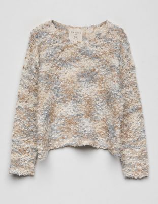 HAYDEN Marled Girls Crop Sweater