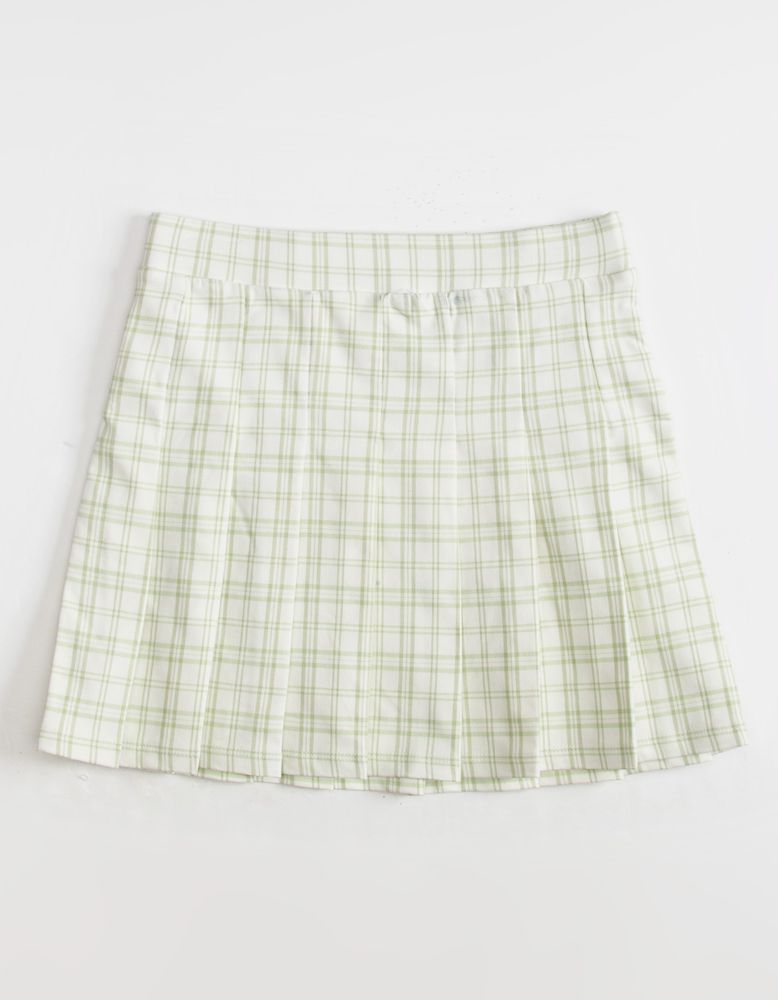 FULL TILT Plaid Girls Cream Tennis Skirt