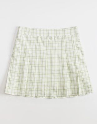 FULL TILT Plaid Girls Cream Tennis Skirt