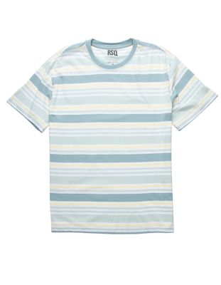 RSQ Oversized Striped Sage & Yellow T-Shirt