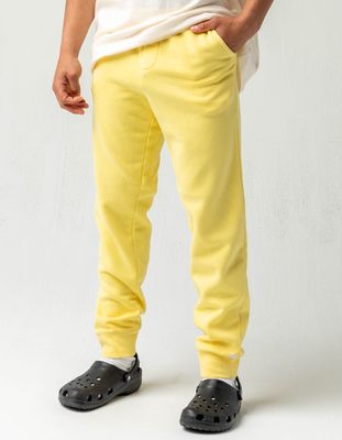 RSQ Fleece Light Yellow Jogger Sweatpants