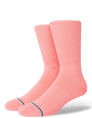 STANCE Icon Pink Crew Socks