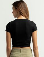 SKY AND SPARROW Black Cut Out Tee