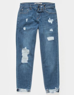TRACTR Weekender High Rise Girls Destructed Jeans