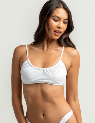 FULL TILT Tunneled Bralette White Bikini Top