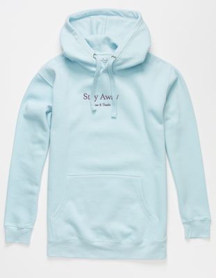 BLUE CROWN Stay Away Light Blue Hoodie