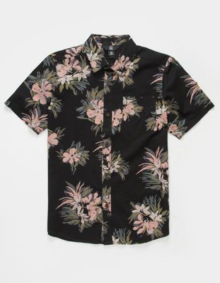 VOLCOM Floral With Cheese Boys Button Up Shirt