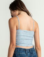 SKY AND SPARROW Ditsy Cinch Side Rouche Cami
