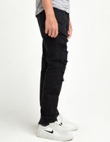 RSQ Boys Super Skinny Stretch Ripped Black Jeans