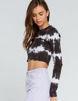 FULL TILT Tie Dye Black Crop Baby Tee