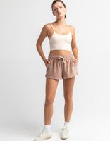 RSQ Brown Velour Shorts