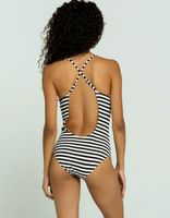 WEST OF MELROSE Knotical Tie Front One Piece Swimsuit