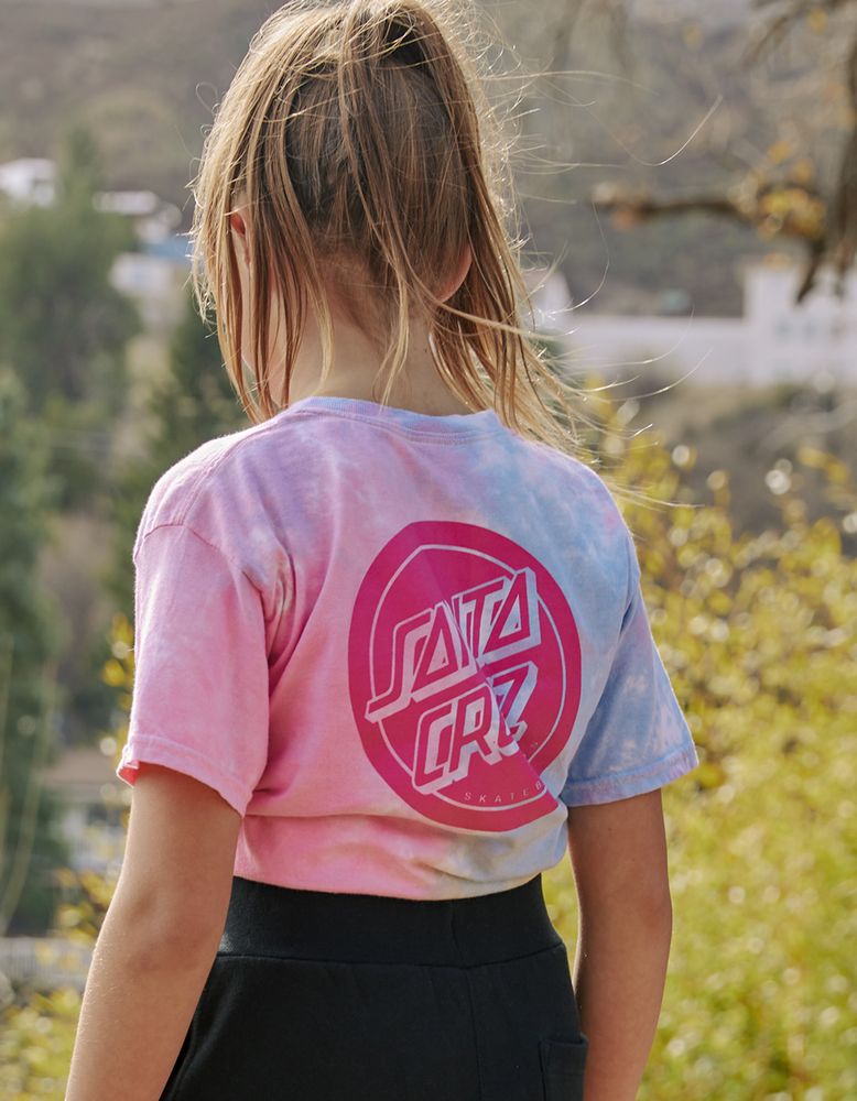 SANTA CRUZ Tie Dye Reverse Dot Girls Tee