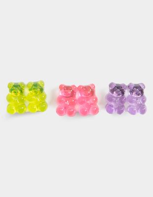 FULL TILT 3 Pack On Gummy Stud Earrings