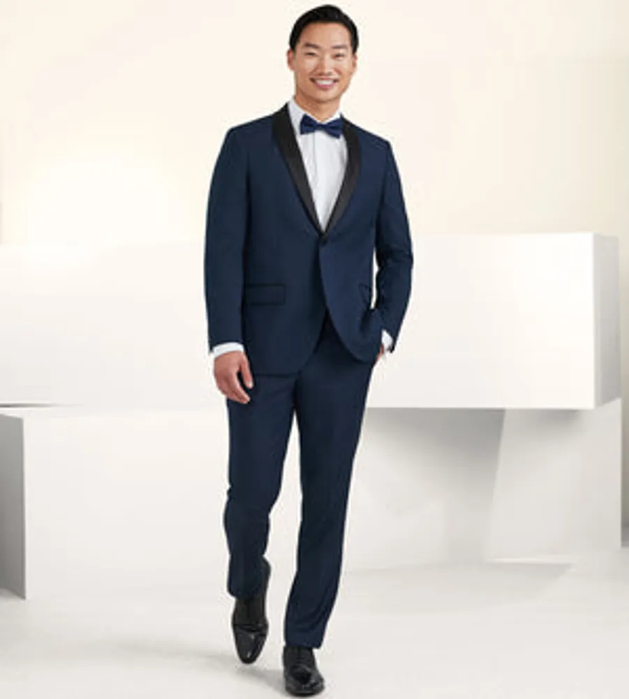 Modern Fit Stretch Shawl Collar Tuxedo Jacket