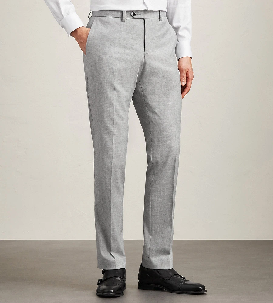 Modern Fit Light Grey Solid Suit Pant