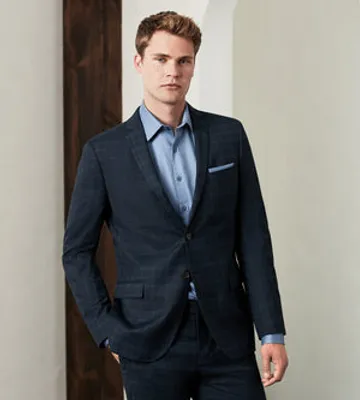 Slim Fit Stretch Check Suit Separate Jacket