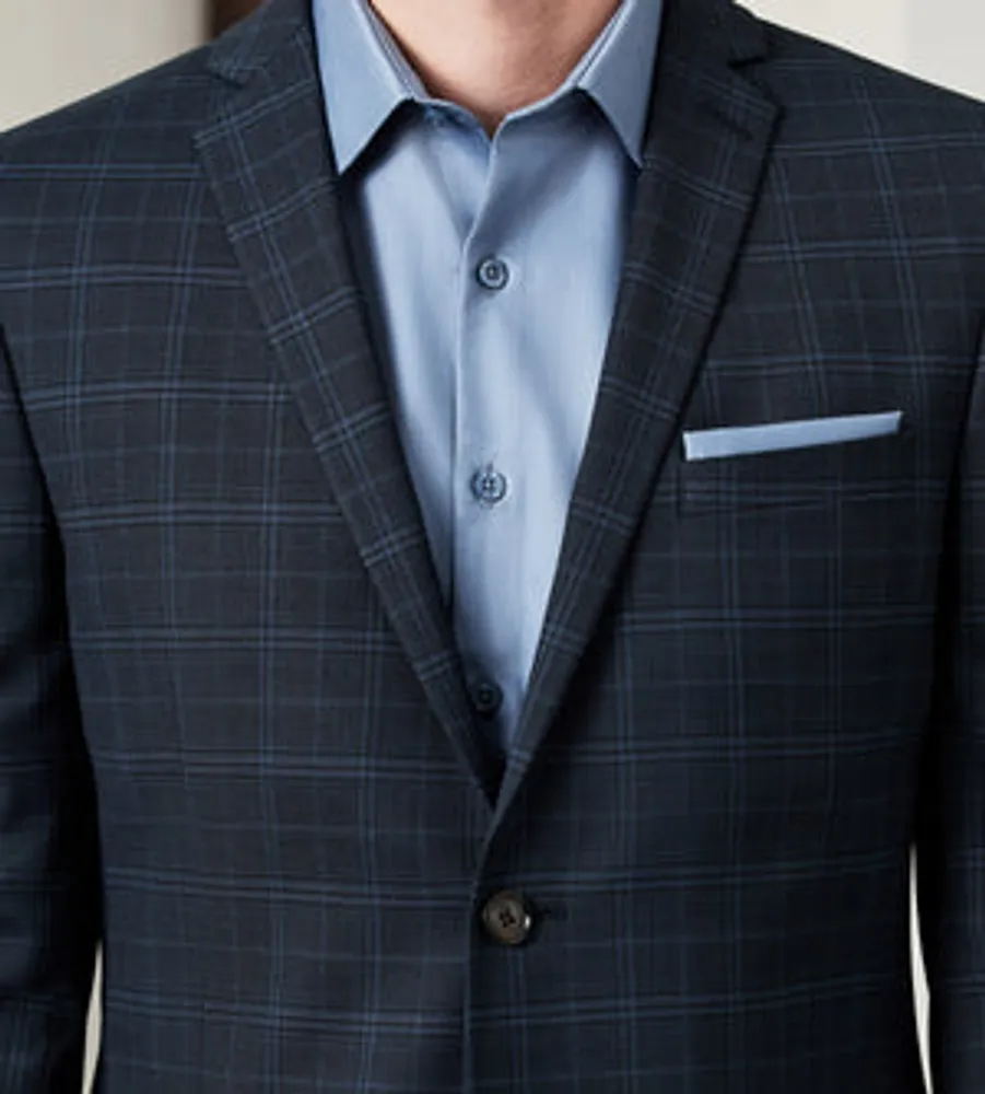 Slim Fit Stretch Check Suit