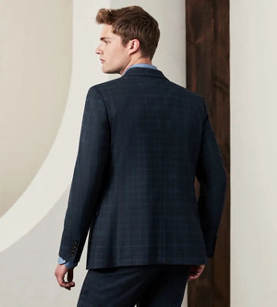 Slim Fit Stretch Check Suit