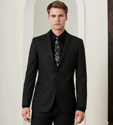 Slim Fit Stretch Check Suit