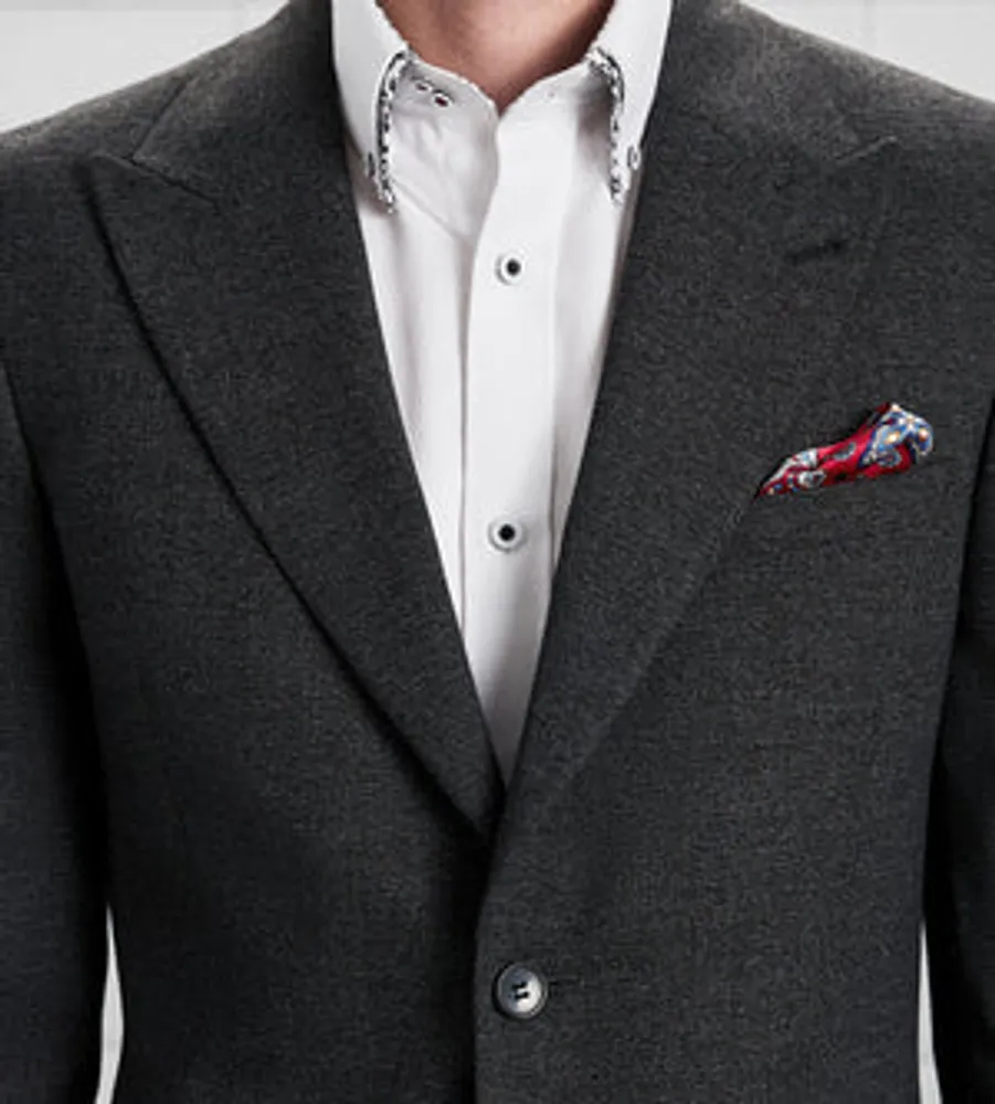 Slim Fit Check Peak Lapel Suit Separate Jacket