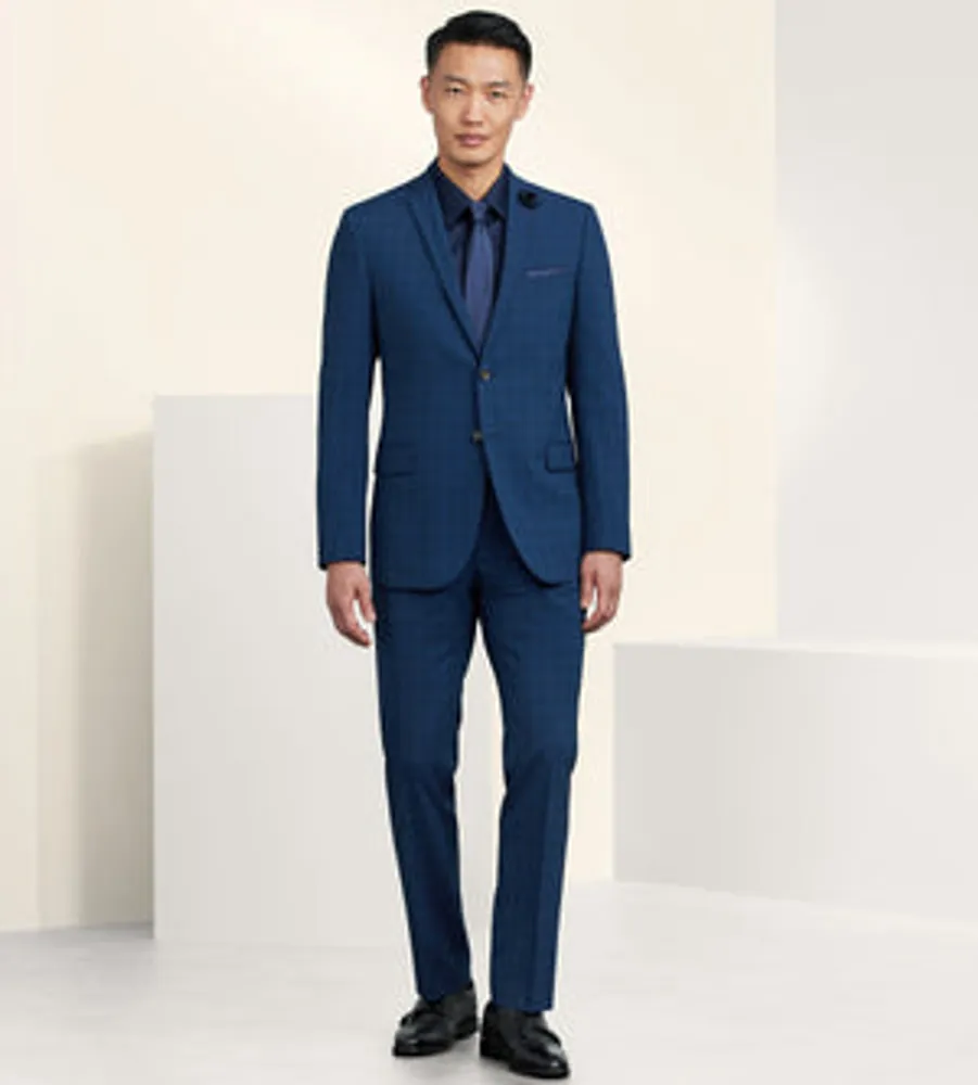 Slim Fit Check Suit