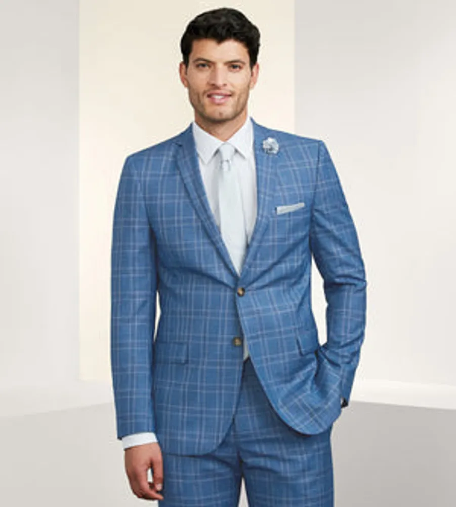 Slim Fit Check Suit