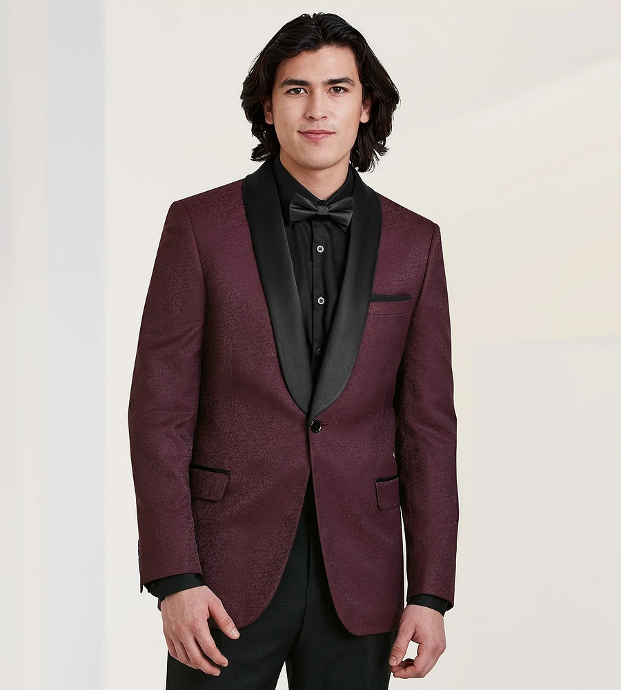 Slim Fit Jacquard Tuxedo Jacket