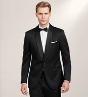 Slim Fit Black Jacquard Tuxedo