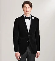 Slim Fit Black Velvet Suit