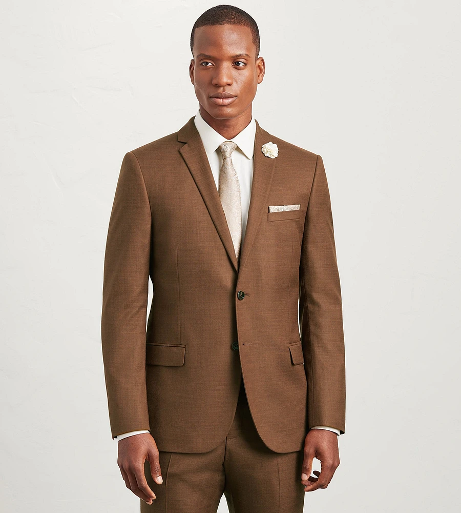 Modern Fit Cappuccino Solid Suit Jacket