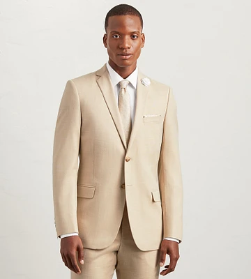 Slim Fit Wheat Solid Suit Jacket