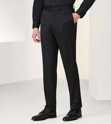 Slim Fit Stretch Jacquard Tuxedo Pants