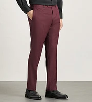 Modern Fit Burgundy Solid Suit Pants