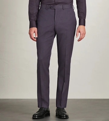 Slim Fit Deep Purple Solid Suit Pants