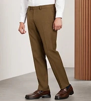 Slim Fit Caramel Solid Suit Pants