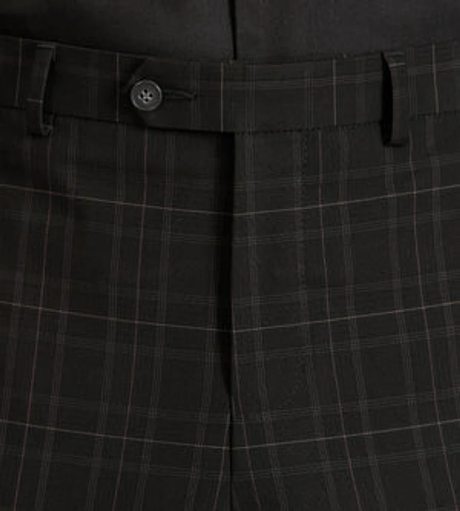 Modern Fit Plaid Suit Pants