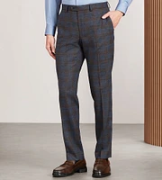 Slim Fit Plaid Suit Pants