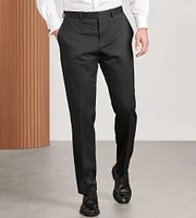 Slim Fit Black Jacquard Tuxedo Pants