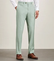 Modern Fit Pale Green Solid Suit Pants