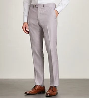 Modern Fit Pale Purple Solid Suit Pants