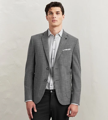 Modern Fit Textured Solid Sport Jacket