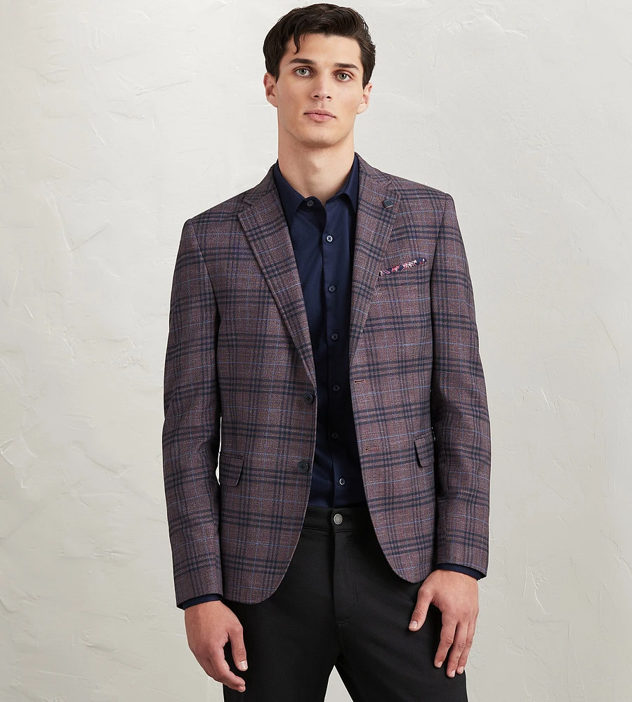 Modern Fit Woven Plaid Sport Jacket