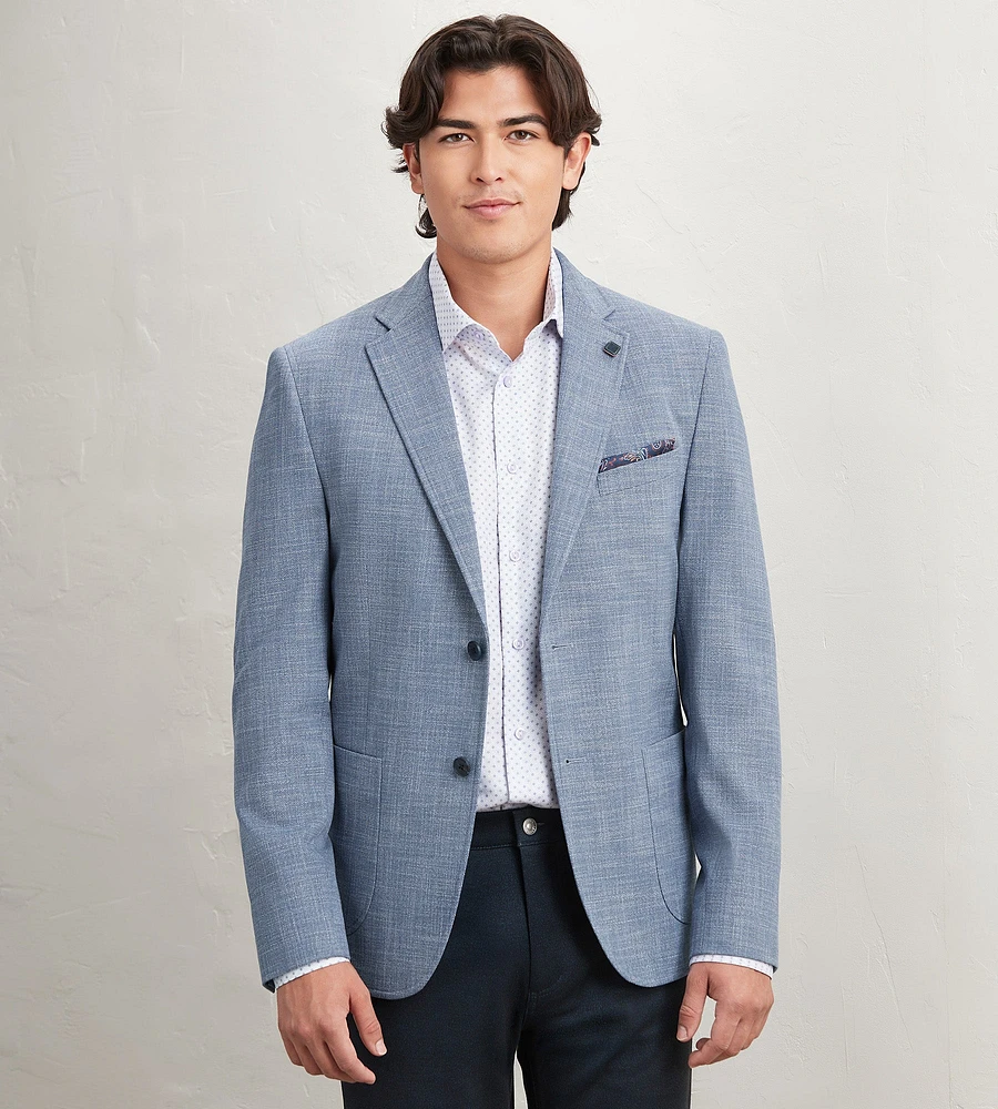 Modern Fit Textured Solid Sport Jacket