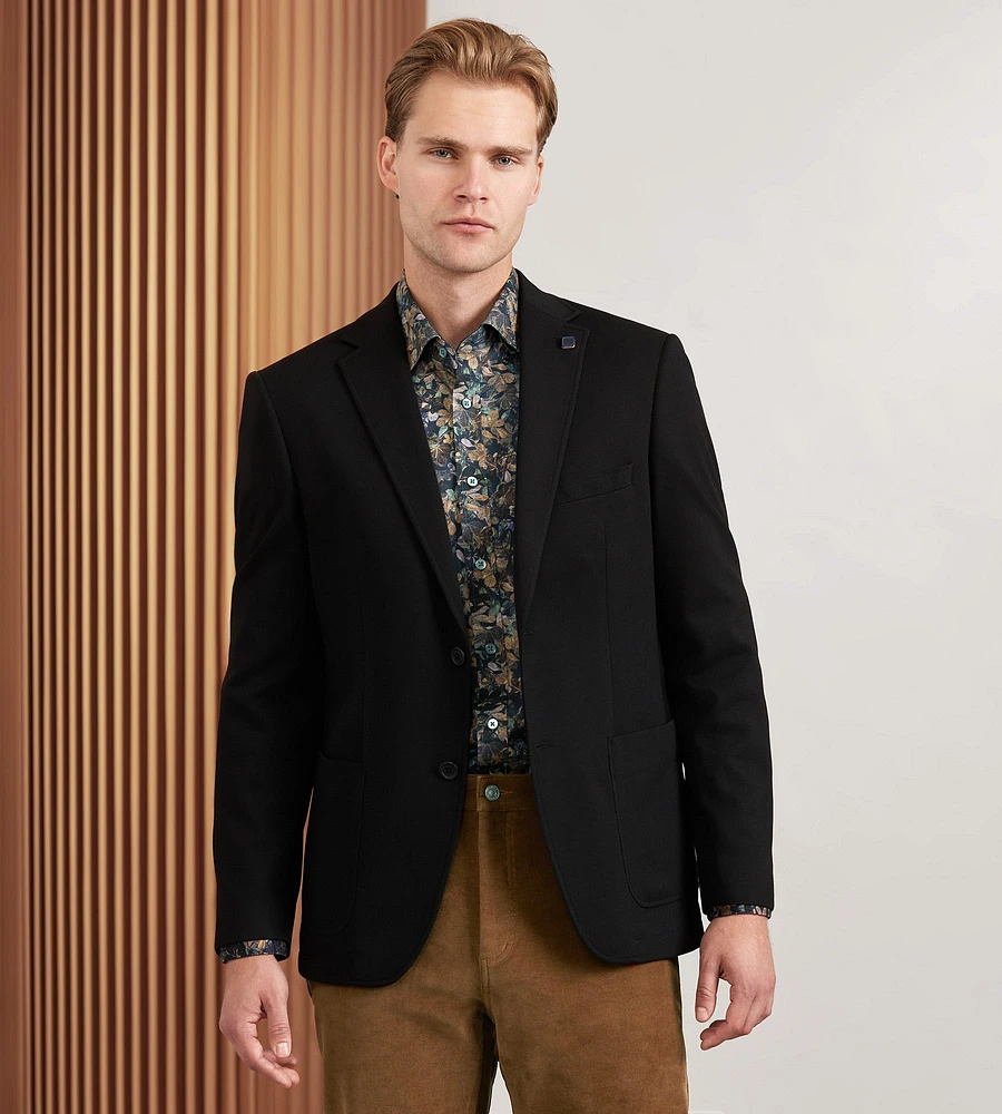 Modern Fit Knit Textured Sport Jacket