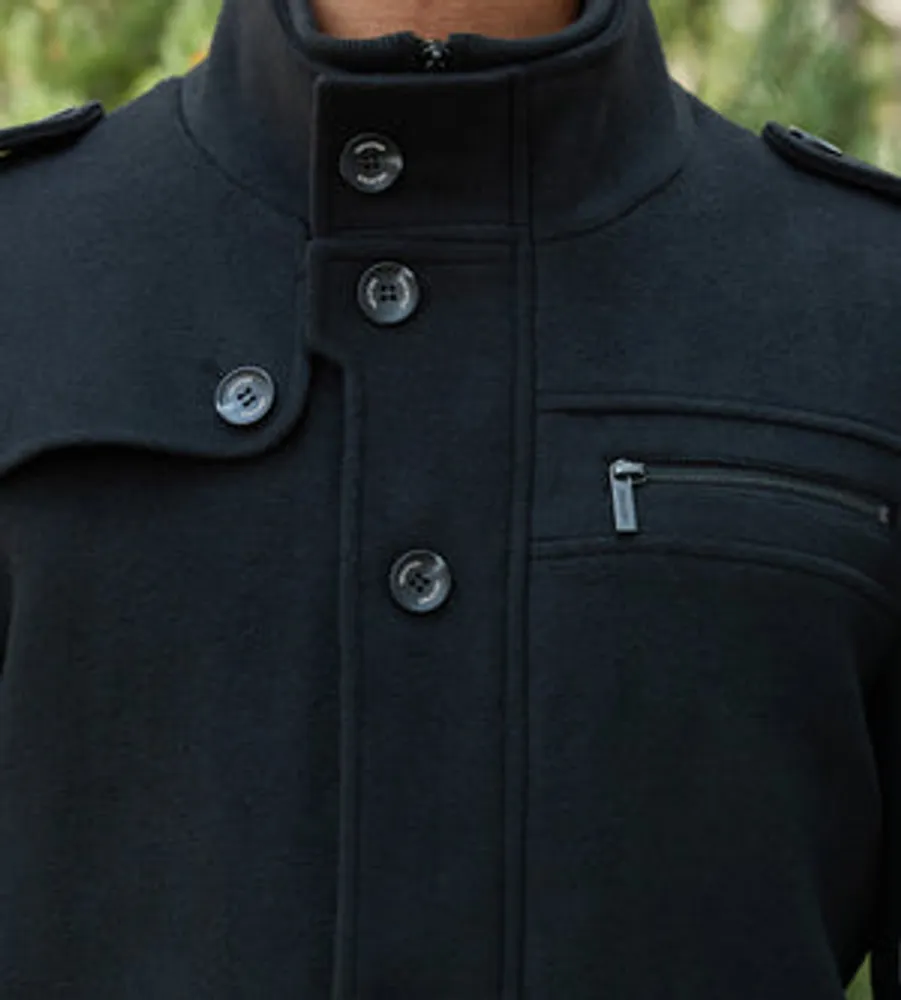 Modern Fit Mid-Length Field Coat with Bib