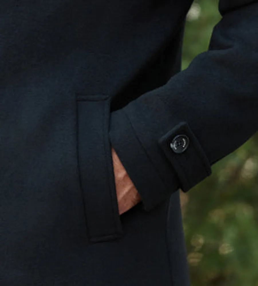 Modern Fit Mid-Length Field Coat with Bib