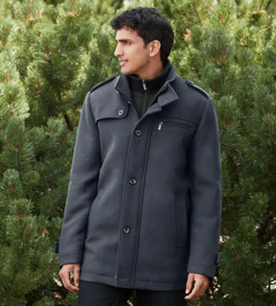 Modern Fit Mid-Length Field Coat with Bib